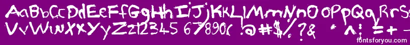 Pjgrunge Font – White Fonts on Purple Background