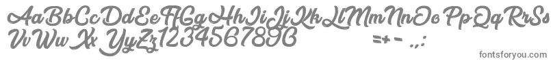 AfterNight-fontti – harmaat kirjasimet valkoisella taustalla
