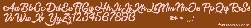 AfterNight Font – Pink Fonts on Brown Background