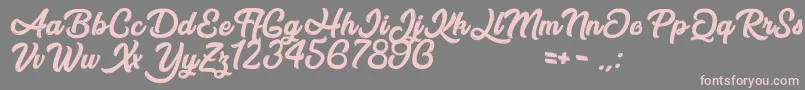 AfterNight Font – Pink Fonts on Gray Background