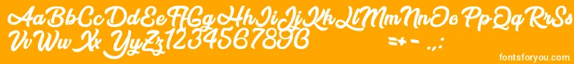 AfterNight Font – White Fonts on Orange Background
