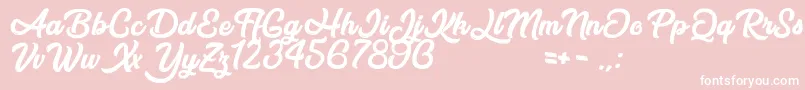 AfterNight Font – White Fonts on Pink Background