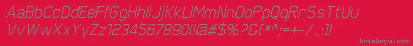 ScriberItalic Font – Gray Fonts on Red Background