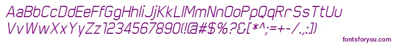 Шрифт ScriberItalic – фиолетовые шрифты на белом фоне
