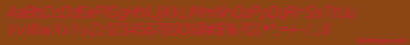 ScriberItalic Font – Red Fonts on Brown Background