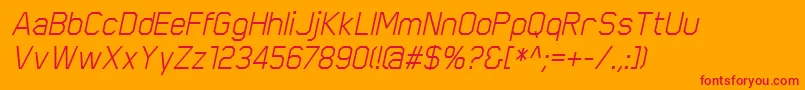 ScriberItalic Font – Red Fonts on Orange Background