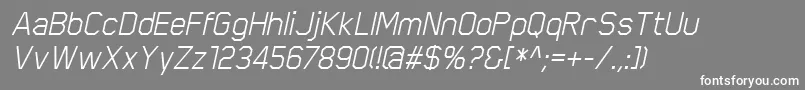 ScriberItalic Font – White Fonts on Gray Background
