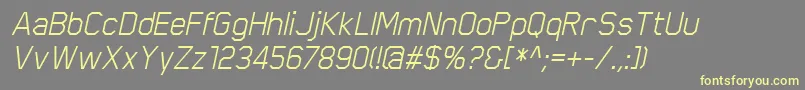 ScriberItalic Font – Yellow Fonts on Gray Background