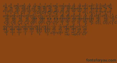 LeothricBeveled font – Black Fonts On Brown Background