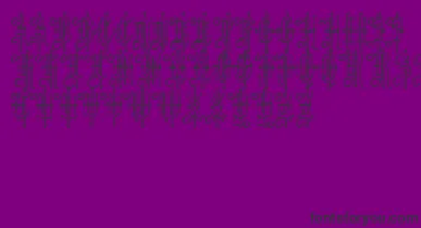 LeothricBeveled font – Black Fonts On Purple Background