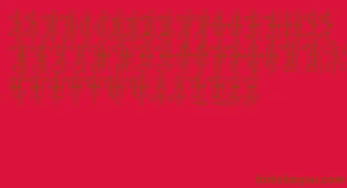 LeothricBeveled font – Brown Fonts On Red Background