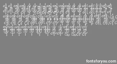 LeothricBeveled font – White Fonts On Gray Background