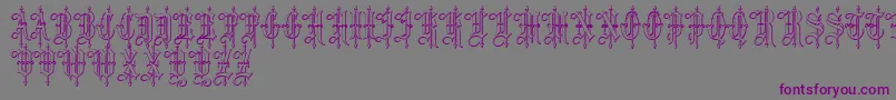 LeothricBeveled Font – Purple Fonts on Gray Background