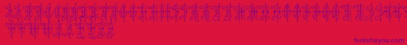 fuente LeothricBeveled – Fuentes Moradas Sobre Fondo Rojo