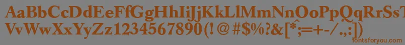 GermancaslonBold Font – Brown Fonts on Gray Background