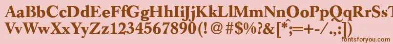 GermancaslonBold Font – Brown Fonts on Pink Background