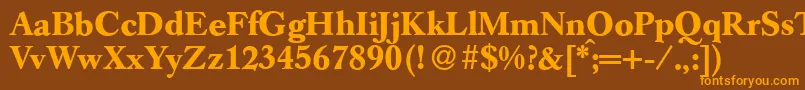 GermancaslonBold Font – Orange Fonts on Brown Background