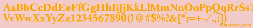 GermancaslonBold Font – Orange Fonts on Pink Background