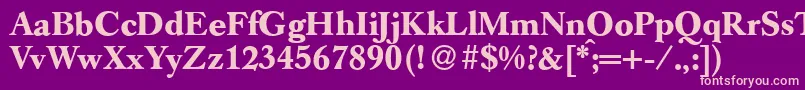 GermancaslonBold Font – Pink Fonts on Purple Background