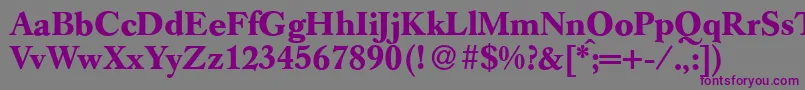 GermancaslonBold Font – Purple Fonts on Gray Background