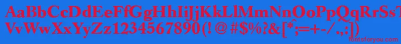 Шрифт GermancaslonBold – красные шрифты на синем фоне