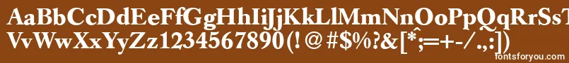 フォントGermancaslonBold – 茶色の背景に白い文字