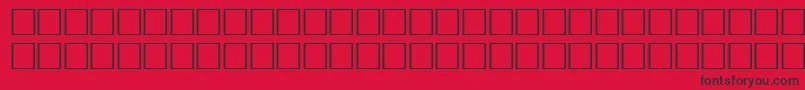Vrfwfb-Schriftart – Schwarze Schriften auf rotem Hintergrund