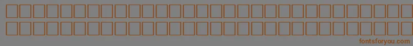 フォントVrfwfb – 茶色の文字が灰色の背景にあります。