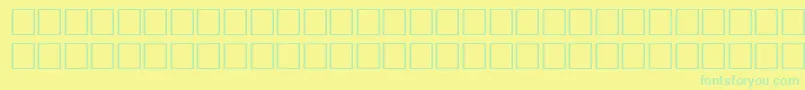 フォントVrfwfb – 黄色い背景に緑の文字