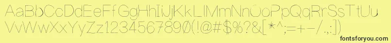 WritingIsHard Font – Black Fonts on Yellow Background