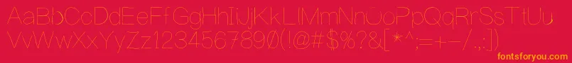 WritingIsHard Font – Orange Fonts on Red Background