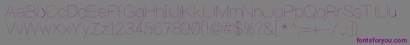 WritingIsHard Font – Purple Fonts on Gray Background