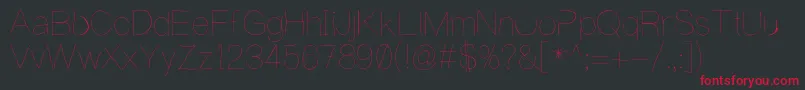 WritingIsHard Font – Red Fonts on Black Background