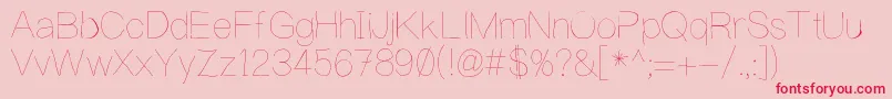 フォントWritingIsHard – ピンクの背景に赤い文字