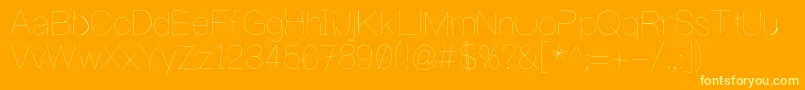 WritingIsHard Font – Yellow Fonts on Orange Background