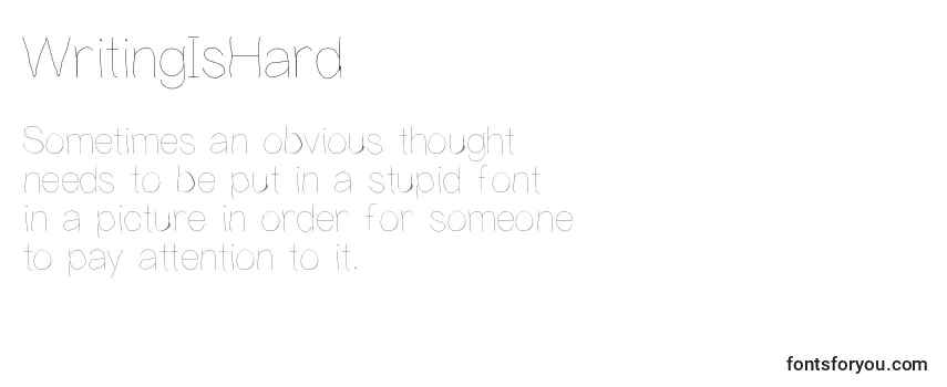 WritingIsHard Font