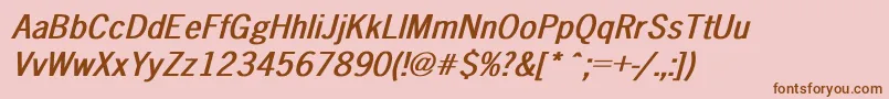 fuente IcenGothicBoldItalic – Fuentes Marrones Sobre Fondo Rosa
