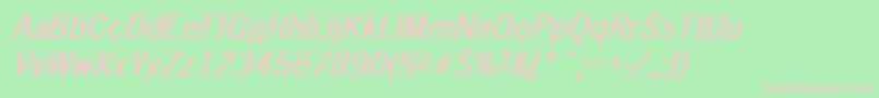 IcenGothicBoldItalic Font – Pink Fonts on Green Background