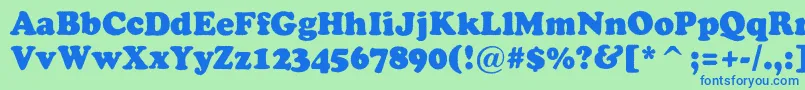 ACooperblackrg Font – Blue Fonts on Green Background