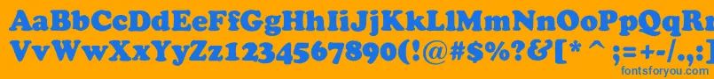 ACooperblackrg Font – Blue Fonts on Orange Background