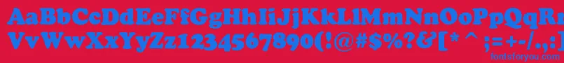 ACooperblackrg Font – Blue Fonts on Red Background