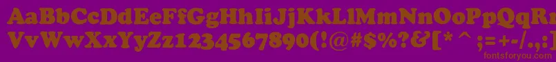 ACooperblackrg Font – Brown Fonts on Purple Background