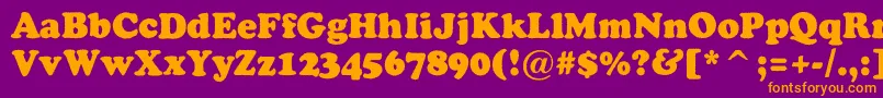 ACooperblackrg Font – Orange Fonts on Purple Background