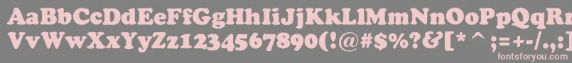 ACooperblackrg Font – Pink Fonts on Gray Background