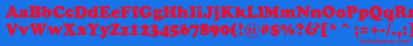 ACooperblackrg Font – Red Fonts on Blue Background