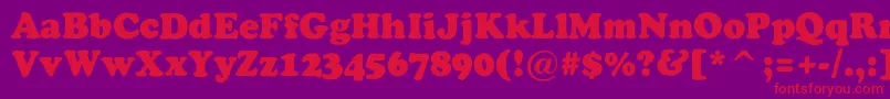 ACooperblackrg Font – Red Fonts on Purple Background