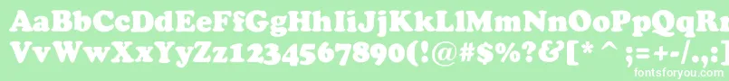 ACooperblackrg Font – White Fonts on Green Background