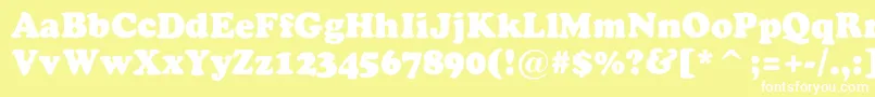 ACooperblackrg Font – White Fonts on Yellow Background