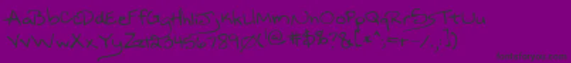 Fonte Kkninetn – fontes pretas em um fundo violeta