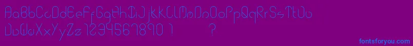 Bourbon Font – Blue Fonts on Purple Background